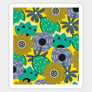 Fresh lemons and flowers Sticker